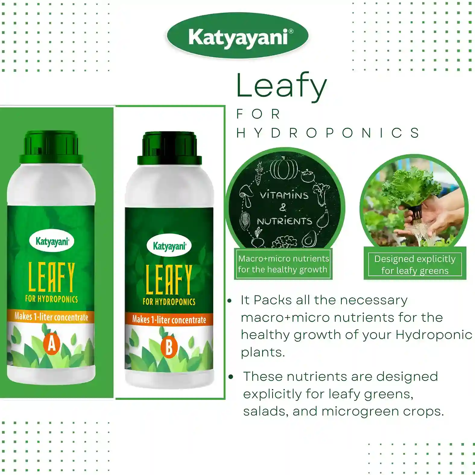 Katyayani  Hydroponic Nutrients LEAFY - 400 - Image 5