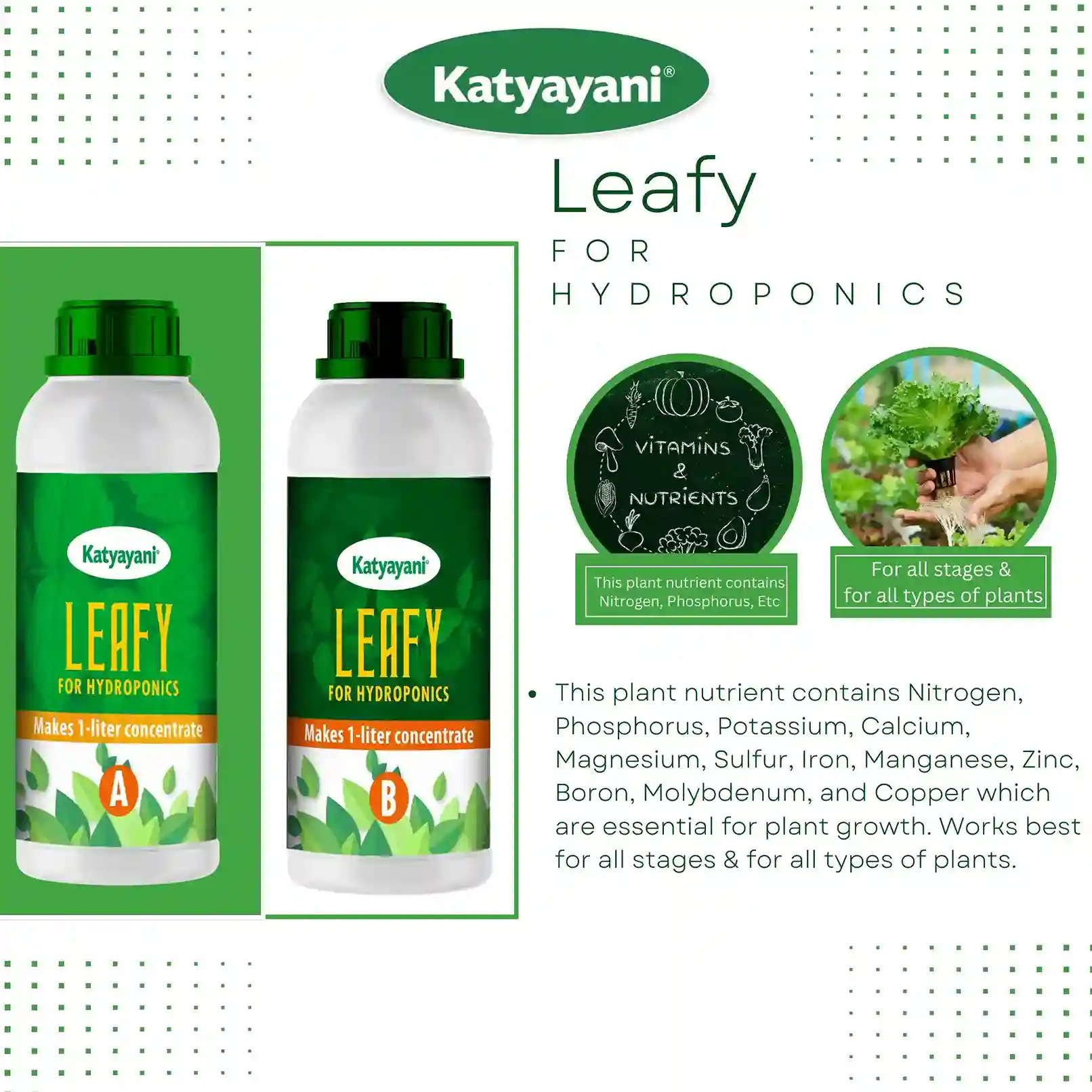 Katyayani  Hydroponic Nutrients LEAFY - 400 - Image 7