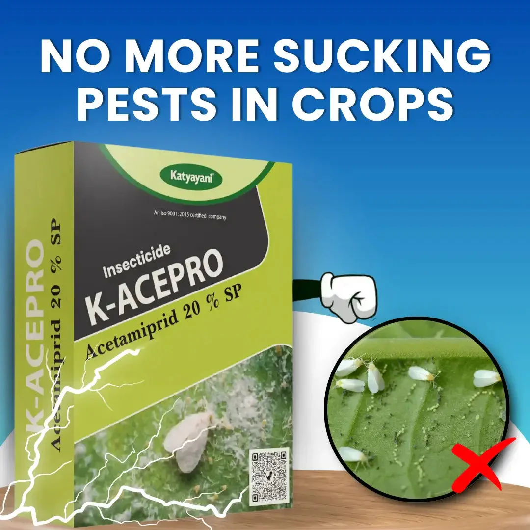 Katyayani K-Acepro | Acetamiprid 20% SP Systemic Insecticide | Control Aphids, Jassids & White Flies - Image 2