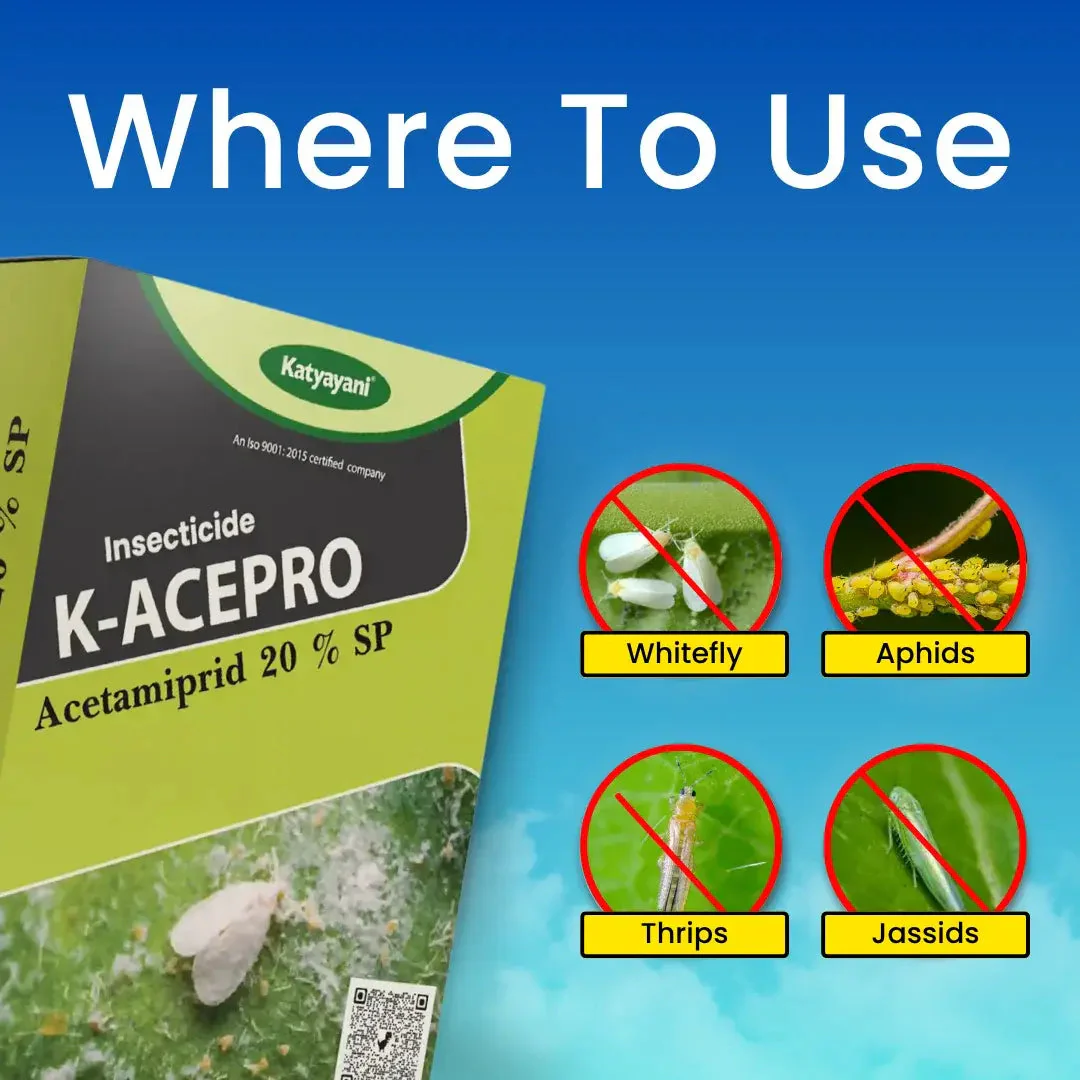 Katyayani K-Acepro | Acetamiprid 20% SP Systemic Insecticide | Control Aphids, Jassids & White Flies - Image 3