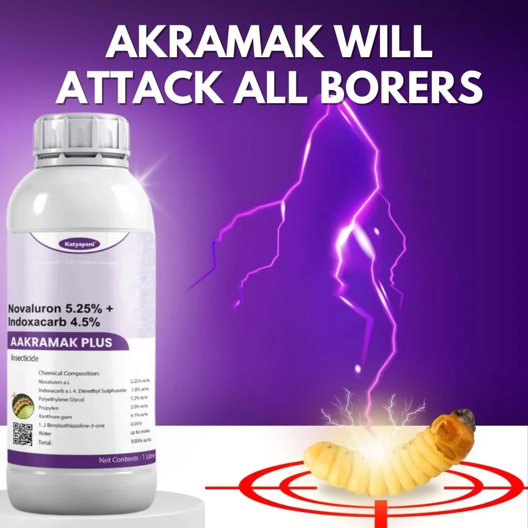 Katyayani Aakramak Plus | Novaluron 5.25% + Indoxacarb 4.5% SC | Chemical Insecticide - Image 4
