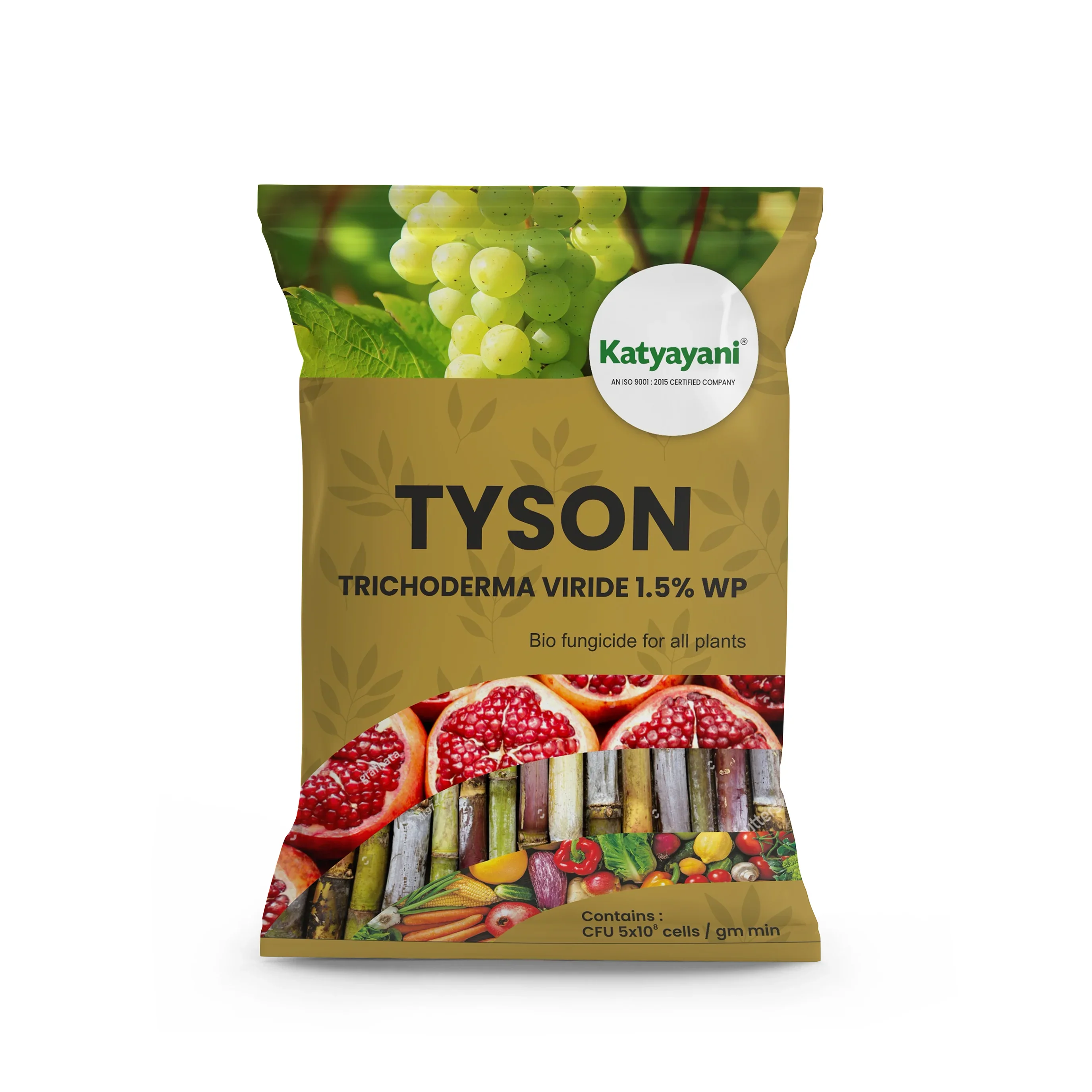 Katyayani Tyson | Trichoderma Viride 1.5% WP | Bio Fungicide Powder for Root Rot, Plant Roots, and Soil Protection