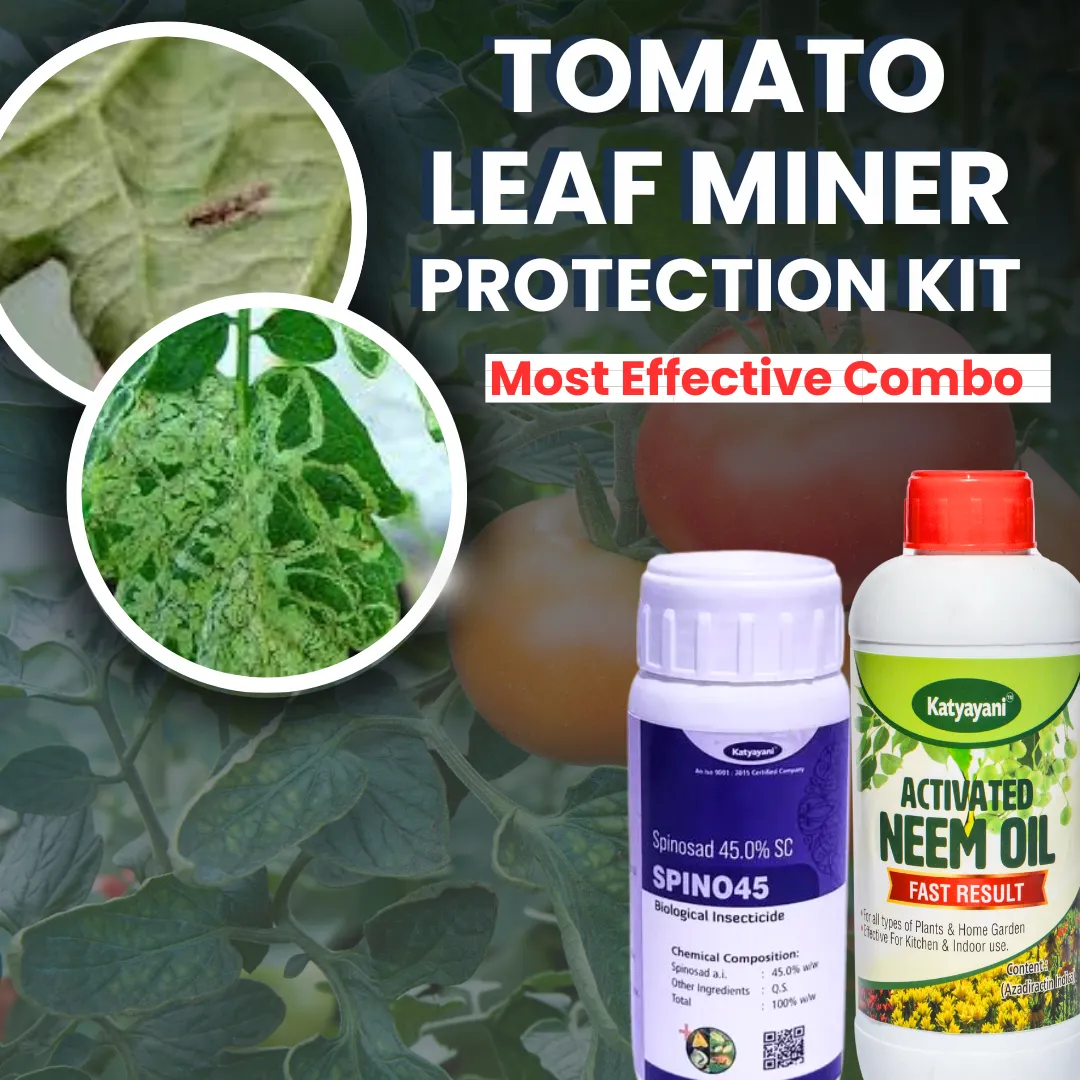 Katyayani Leaf miner protection kit (SPINO 45 (100ml x 1)),Neem OIL (400ML X 1)) - Image 4
