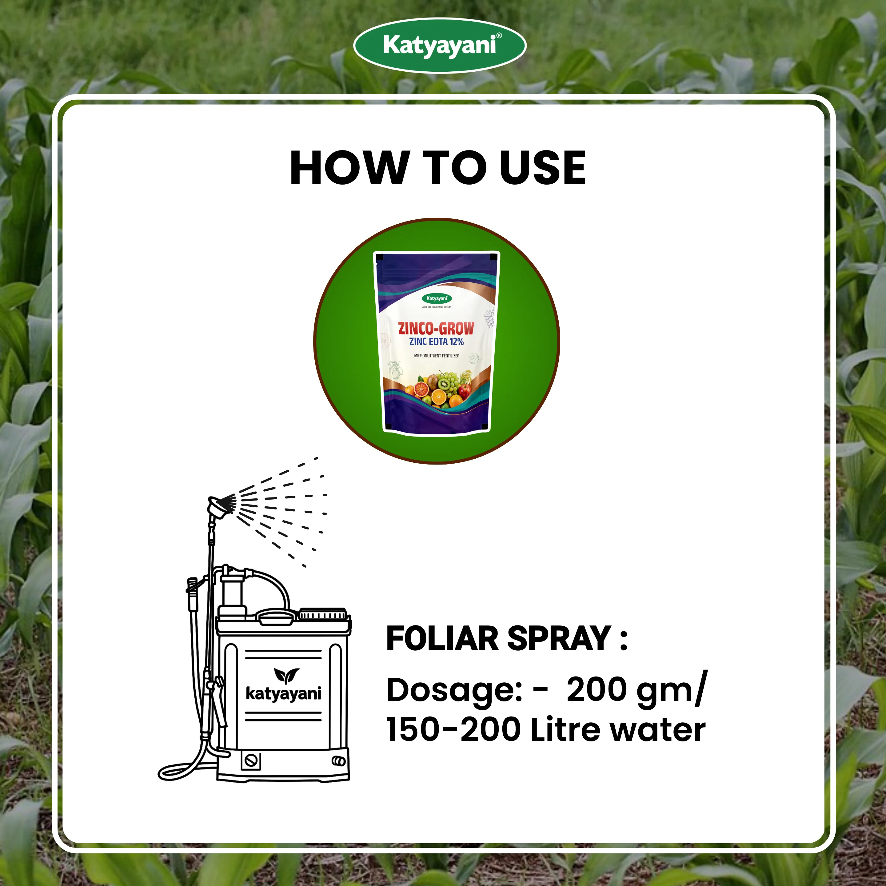 Katyayani Zinco Grow (Zinc EDTA 12%) Fertilizer | Soil Activator and Fertilizer for Crops - Image 5